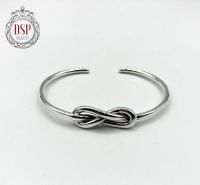 DSP กำไลข้อมืออินฟินิตี้ เงินแท้ 92.5% : 925 Sterling Silver Solid Infinity Cuff Bangle [GSPL0354] Double Loop Bracelet