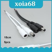 xoia68 Shop 5pcs 5.5x2.1mm Plug white black DC male or Female extend power supply Cable Wire 22awg Connector For 3528 5050 LED Strip Light