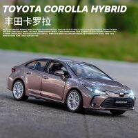 KIDAMI 1/32Toyota Corolla Hybrid Diecast Model Car Collection Pull Back Vehicle Decoration Children Toy Car Kids Christmas Gifts