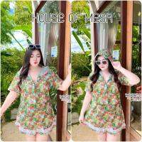 PLUSSIZE887 ชุดเซ็ตสาวอวบ เซ็ตกระโปรงแอ๊ปเปิ้ล