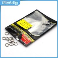 ❀▤ O-ring Double Circle Luya Double Ring Stainless Steel Lures Tackle Connector Solid Round Line Double Circle Fishing Tools