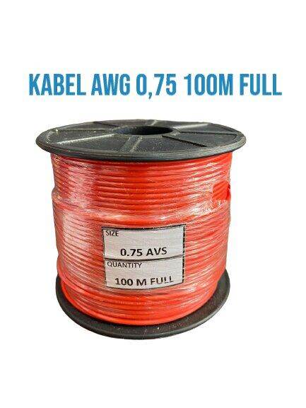 KABEL AWG 0.5 AVS 100M FULL KABEL AVS MERAH | Lazada Indonesia