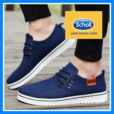 Scholl รองเท้า รองเท้า scholl ผู้ชาย scholl mens รองเท้ารองเท้าผ้าใบ scholl ผู้ชาย กีฬาผ้าใบกีฬา รองเท้าผู้ชายแฟชั่นรองเท้าผ้าใบเดินเล่นรองเท้าสบาย ๆ ฤดูร้อนขับรถกีฬา-2035