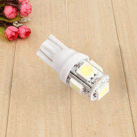 ไฟ LED สีขาว12V 5 LED แบบ SMD รถยนต์พาหนะใช้พลังงานต่ำขั้วต่อ T10สว่างมาก2ชิ้น