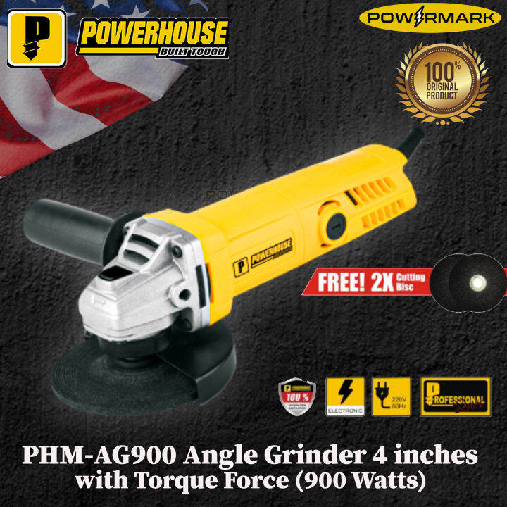 POWERHOUSE PHMAG900 Angle Grinder 4 inches with Torque Force (900