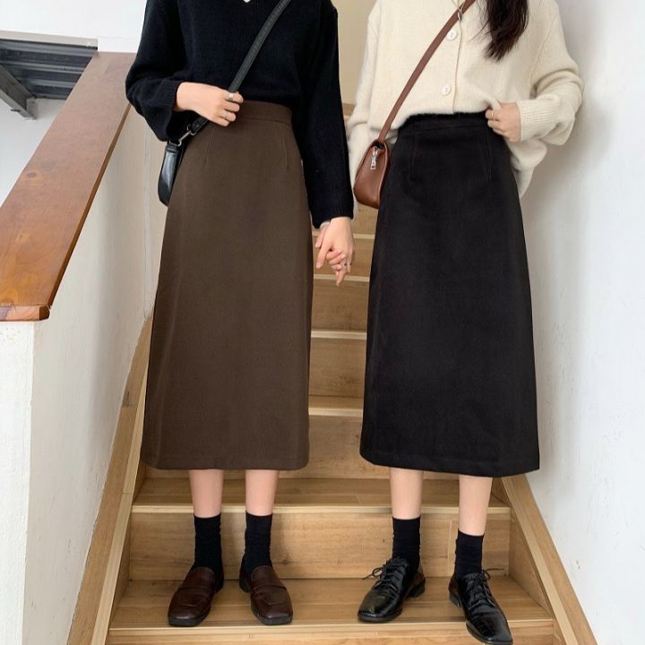 Chân váy midi lưng cao cổ điển phong cách Hàn Quốc CV809  247StoreFashion   Lazadavn