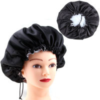 【2023】Sleep Satin Hat Hair Caps Silk Bonnet Night Cap Adjustable Sleeping Head Cover Double Layer Women Curly Hair Styling Accessories