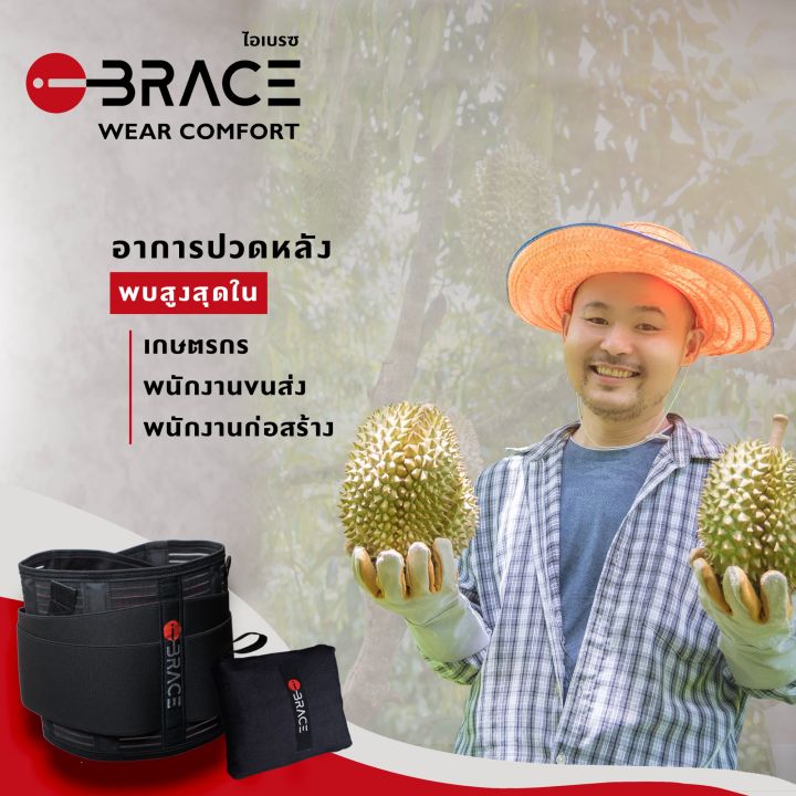 ibrace-back-support-belt-ไอเบรซ-เข็มขัดพยุงหลัง-ช่วยป้องกันและลดอาการปวดหลัง-เข็มขัดยกของ-ใส่สบาย