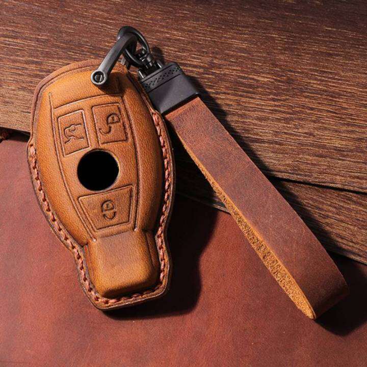 crazy-horse-leather-car-key-case-cover-keyring-for-mercedes-benz-a-b-c-e-s-class-w204-w205-w212-w213-w176-glc-cla-amg-w177-x167