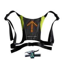 LED Bike Light USB Rechargeable Cycling Vest Direction Indicator Reflective Backpack Flashing Remote Control Outdoor Drop Ship