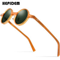 HEPIDEM Acetate แว่นกันแดดโพลาไรซ์ผู้ชาย2022ใหม่ Retro Vintage แว่นตากันแดดขนาดเล็กสำหรับผู้หญิงแว่นตากันแดด9177T