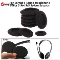 10pcs Black Foam Ear Pads Thicken Sponge Replacement Cushions Covers Earpads For Earhook Round Headphones 35 45 55 60mm Earpads