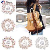 DISSO 10PCS ตัดเย็บเสื้อผ้า คริสตัล เครื่องประดับหมวก กิ๊บติดผมไข่มุก ปุ่ม Rhinestone คลิปหนีบหมวก กระดุมมุก