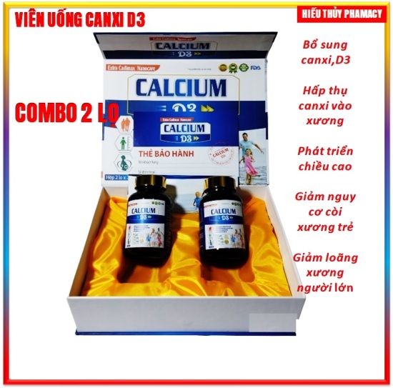 Combo 2 lọviên uống calcium, d3 giúp bổ sung canxi và vitamin d3 tăng - ảnh sản phẩm 1