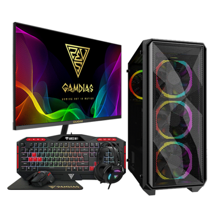 AMD RYZEN 3 4350G Computer Package 16gb 3200mhz 256 SSD 500W True Rated 24" IPS 75hz