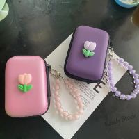 【hot sale】 ☾✲♘ C02 Flower Mini Storage bags cute For airpods Headphone Storage Case for iPhone USB Cable Earphone Earbud Accessories Storage box