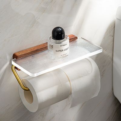 [COD] Toilet paper towel free punching acrylic toilet roll wall hanging tissue box