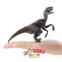 Monkey Toys - โมเดล ไดโนเสาร์ Velociraptor ส้ม ขนาด 16.00 CM (จากหาดใหญ่)