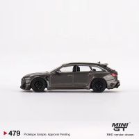 รถมินิ GT 1:64โมเดลรถ RS6-R หล่อขึ้นรูปจากอัลลอยด์ ABT #479 LHD Grey