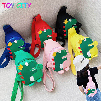 2022 New Korean PU Material Cute Dinosaur Small Chest Bag Cartoon Children Messenger Bag Toys for Kids Girls 2 – 6 Years Sale