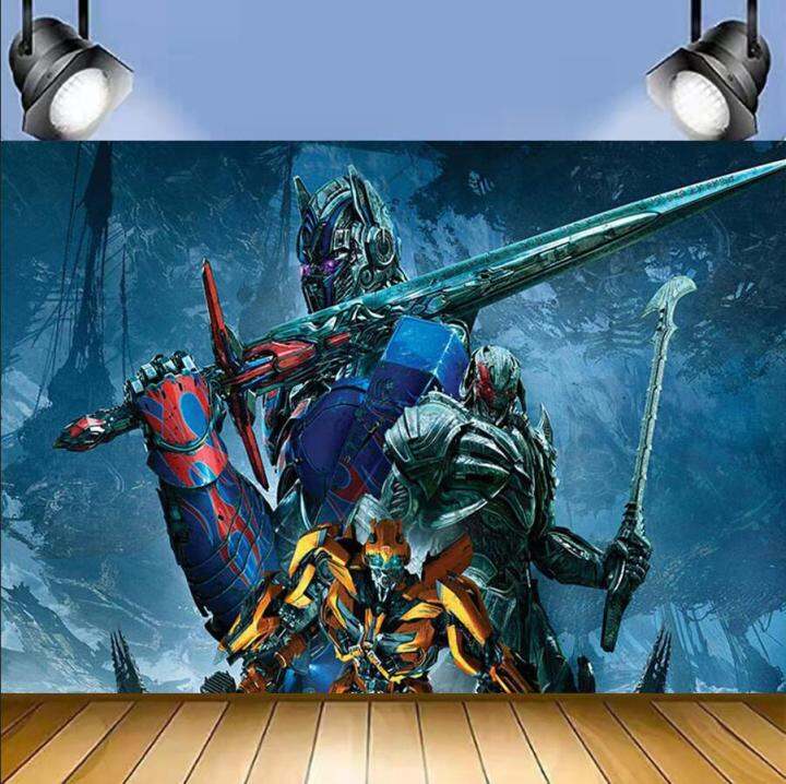 Transformers Backdrop Birthday Party Decoration Banner Photo Background