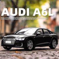 โมเดล1:18รถ AUDI A6 L รถโลหะผสมของเล่นของเล่นโลหะเบาและเสียงเบา Kado Ulang Tahun Kids Toys สำหรับเด็กผู้ชาย