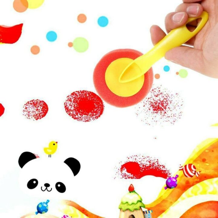 47-pcs-children-sponge-painting-brushes-set-paint-apron-toys-crafts-kits-toddler-painting-tools