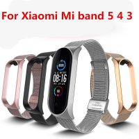 Strap For Xiaomi Mi Band 3 4 5 Wrist Metal Bracelet Screwless Stainless Steel MIband for Mi Band 4 3 5 Strap Wristbands Pulseira Smartwatches