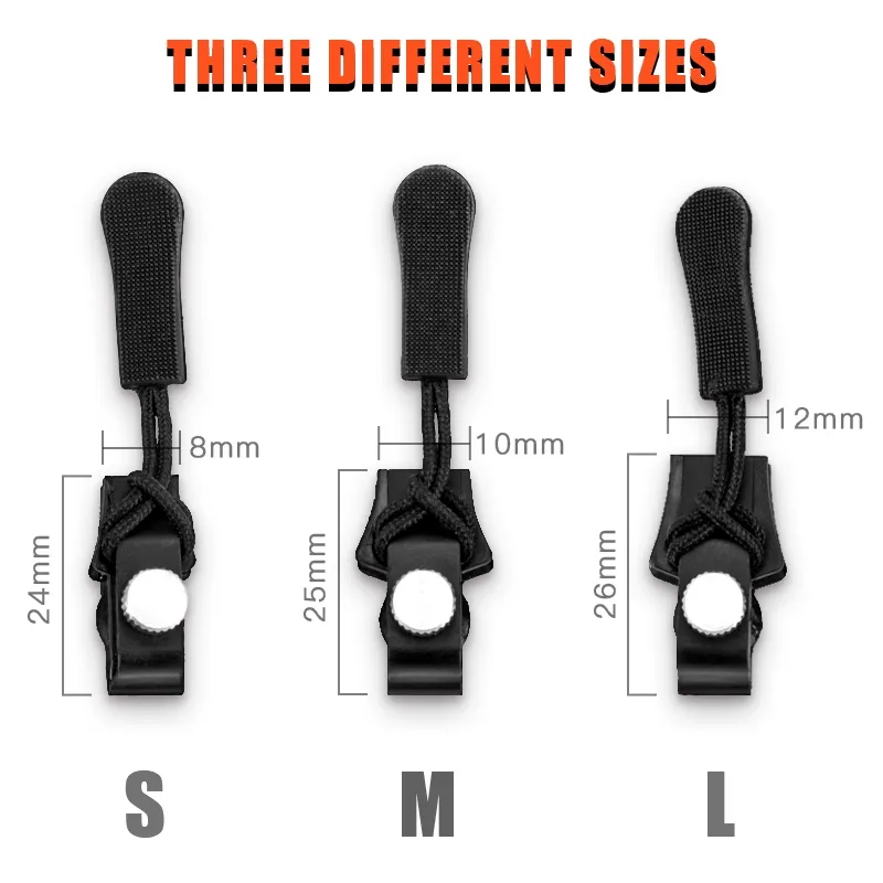 6 Pcs/Set Instant Zipper Universal Instant Fix Zipper Repair Replacement Zip  Slider Teeth Rescue Zipper Head Design for DIY Sew