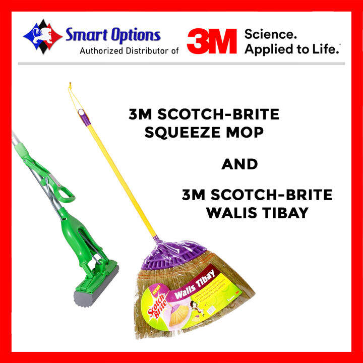 3M SCOTH-BRITE SPONGE MOP Squeeze Mop and 3M SCOTCH-BRITE Walis Tibay ...