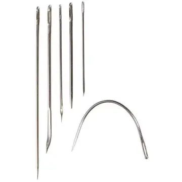7 Repair Sewing Needles Curved Threader for Leather Canvas