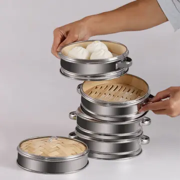 Stainless Steel Steamer Basket Thicken Food Steamer Basket For Steaming Dim  Sum Dumplings Buns Vegetables Meat Fish Rice