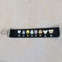 10pcs Kids Cartoon SKzoo Animal Printing Pattern Keychain Bag Accessory KPOP Stray Keyring Bang Chan Felix HyunJin Phone Lanyard