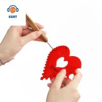 EGRT พลาสติก มัลติฟังก์ชั่ สำหรับเข็มถัก,ตะขอโครเชต์ DIY ด้วยกรรไกร แกะ,รูปหัวใจ อุปกรณ์เย็บผ้า ไม้บรรทัดวัด ไม้บรรทัดเข็มถัก MMไม้บรรทัดเครื่องมือ