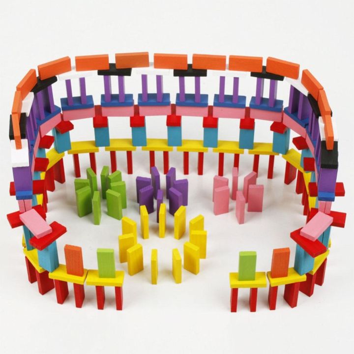 เด็กสีแยกสายรุ้งการเรียนรู้ไม้-domino-blocks-เด็ก-early-ของเล่นไม้เพื่อการศึกษา