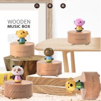 Korean version of cartoon rotating animal music box music box creative holiday gift childrens toys furniture decoration toy