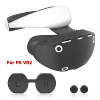 ซิลิโคนอ่อนนุ่มฝาครอบเลนส์หมวกโยกหมวกสำหรับ PS VR2ชุดหูฟังซิลิโคนป้องกันแขนชุดอุปกรณ์ป้องกัน