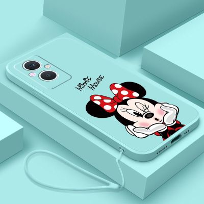 [ฟรี] สำหรับ Xiaomi Poco M5 M5s Lovey Minnie Funny ฝาครอบโทรศัพท์ยาง Liquid Silicon กันกระแทกปลอก