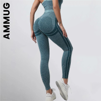 Ammug ที่ไร้รอยต่อใหม่ผู้หญิงยิมถุงน่องกางเกงโยคะขนาดใหญ่สปอร์ต Leggings สำหรับผู้หญิงเสียงขรมออกกำลังกายหญิงกีฬา Leggings