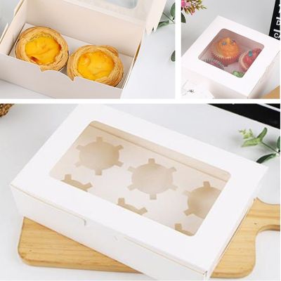 15Pcs 2/4/6 Cavities Marbling Cupcake Boxes and Packaging Cake Cookie Boxes with Window Muffin Dragees Holder Dessert Containers Tapestries Hangings