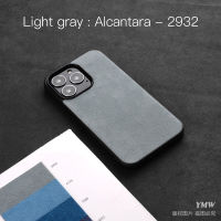 YMW ALCANTARA Case for iPhone 13 Pro Max 12 mini 11 Xr X Xs Max SE2 7 8 Plus Supercar Interior Luxury Suede Leather Phone Cover