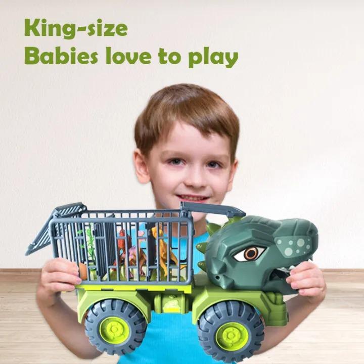 CONUSEA Dinosaur Toys for Kids Dinosaur Engineering Car Dinosaur Car