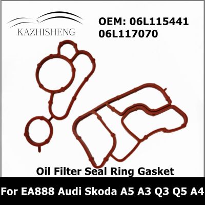 06L115441 06L117070 1Set Car Oil Filter Seal  Gasket For EA888 Audi Skoda A5 A3 Q3 Q5 A4 Auto Parts