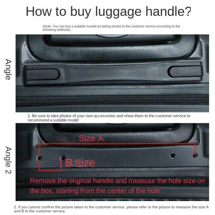 เหมาะสำหรับด้ามจับกระเป๋าลาก-elle-อุปกรณ์เสริมมือจับกระเป๋าเดินทางกระเป๋ามีที่จับมือจับกระเป๋าเดินทางอะแดปเตอร์แบบพกพาการเปลี่ยนที่จับ