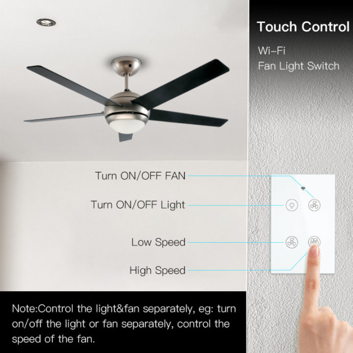รีโมท-tuya-wifi-rf433สมาร์ทพัดลมเพดานสวิทช์-eu-us-timer-control-remote-timing-speed-wall-glass-touch-switch-app-control-100-250v