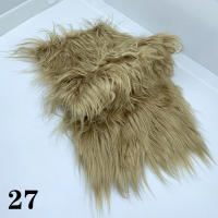 U2y7 25X45ซม. วัสดุตัดเย็บด้วยมือ8ซม. Pile Faux Fur ผ้าสำหรับตุ๊กตาเย็บปะติดปะต่อกันของเล่นเคราผม DIY คอสเพลย์ผ้าตกแต่งบ้าน