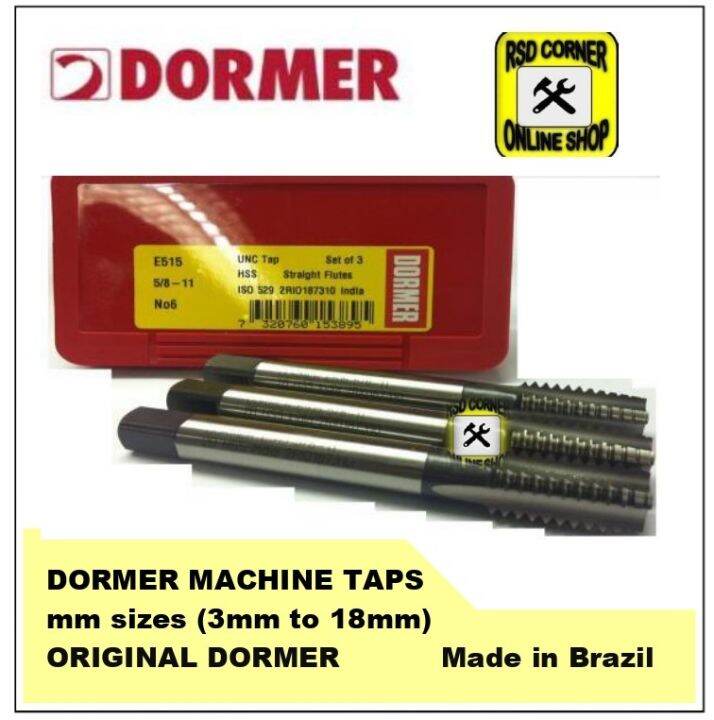 DORMER E500 MACHINE TAPS (3mm to 18mm) 3pcs/box Lazada PH