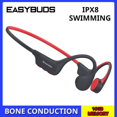 Easybuds หูฟังไร้สายบลูทูธนำกระดูกสระว่ายน้ำ Ipx8เปิดหูฟัง16Gb Ip68เฮดเซ็ตกันน้ำ