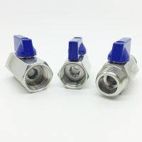 For Water Oil Gas 304 Stainless Steel Mini Ball Valve Adapter BSP Female Male Thread 1/8" 1/4" 3/8" 1/2" 3/4" 1"