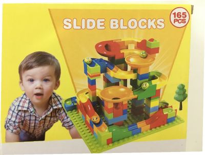 D-Plus  Slide Blocks ชุดตัวต่อสไลเดอร์ 165 ชิ้น พร้อมลูกบอล 4 ลูก  ของเล่น เสริมพัฒนาการ สำหรับเด็กอายุ 3-6 ปี
